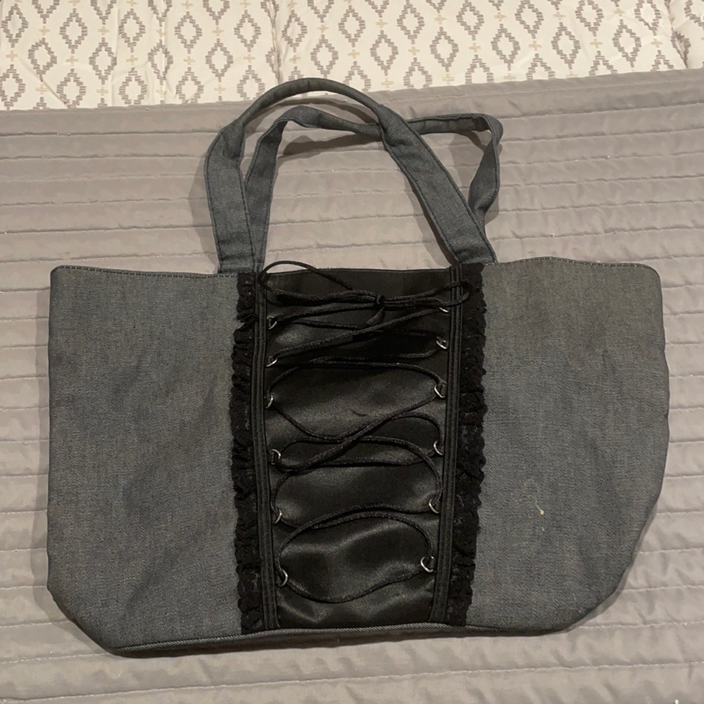 Victoria’s Secret denim laced tote